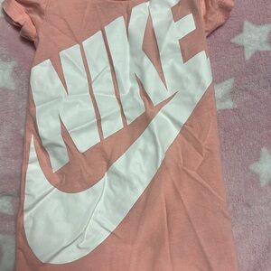 Nike Kids Coral Tee with White Logo